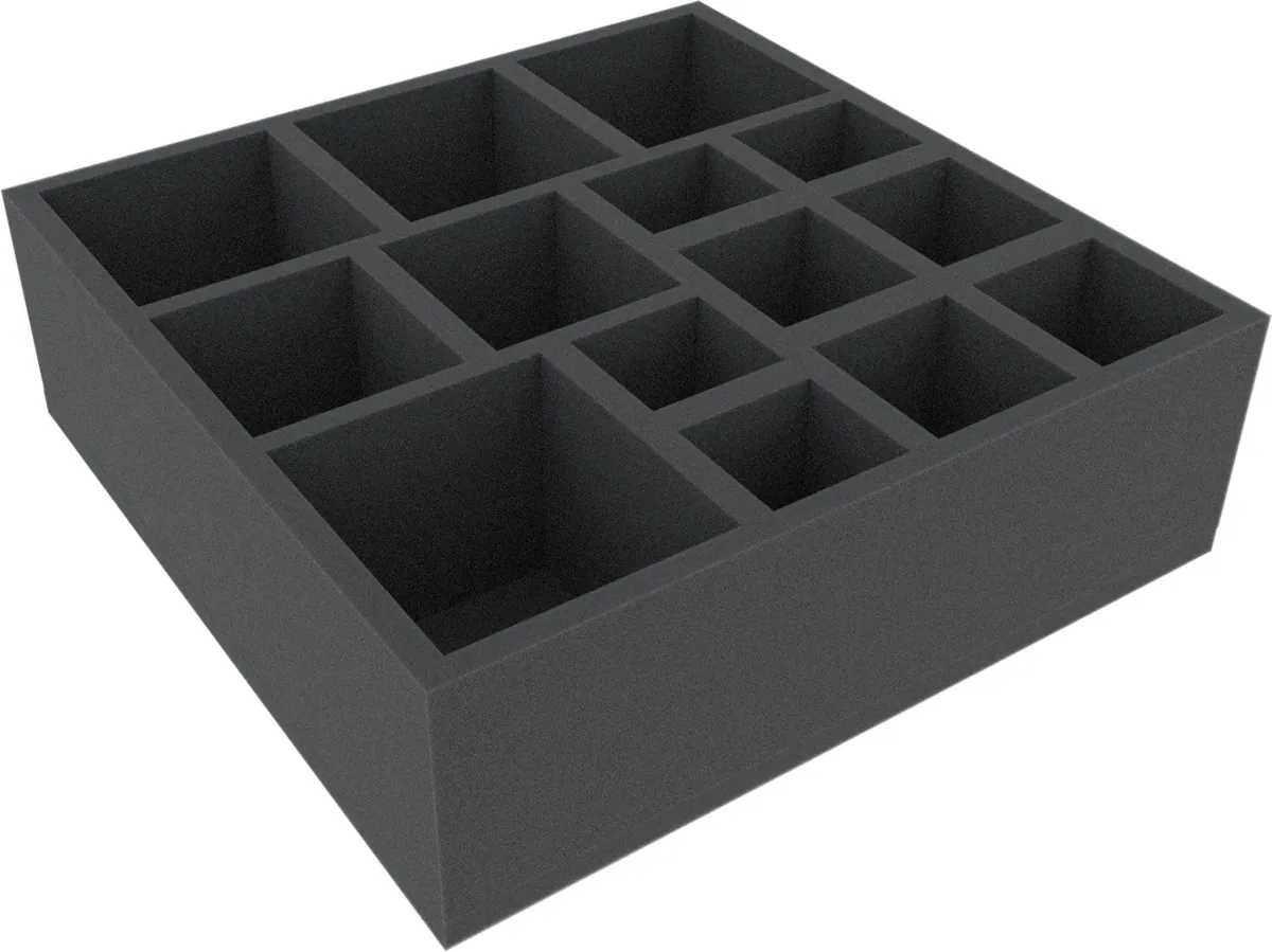 AFGJ090BO 285 mm x 285 mm x 90 mm foam tray for board game boxes