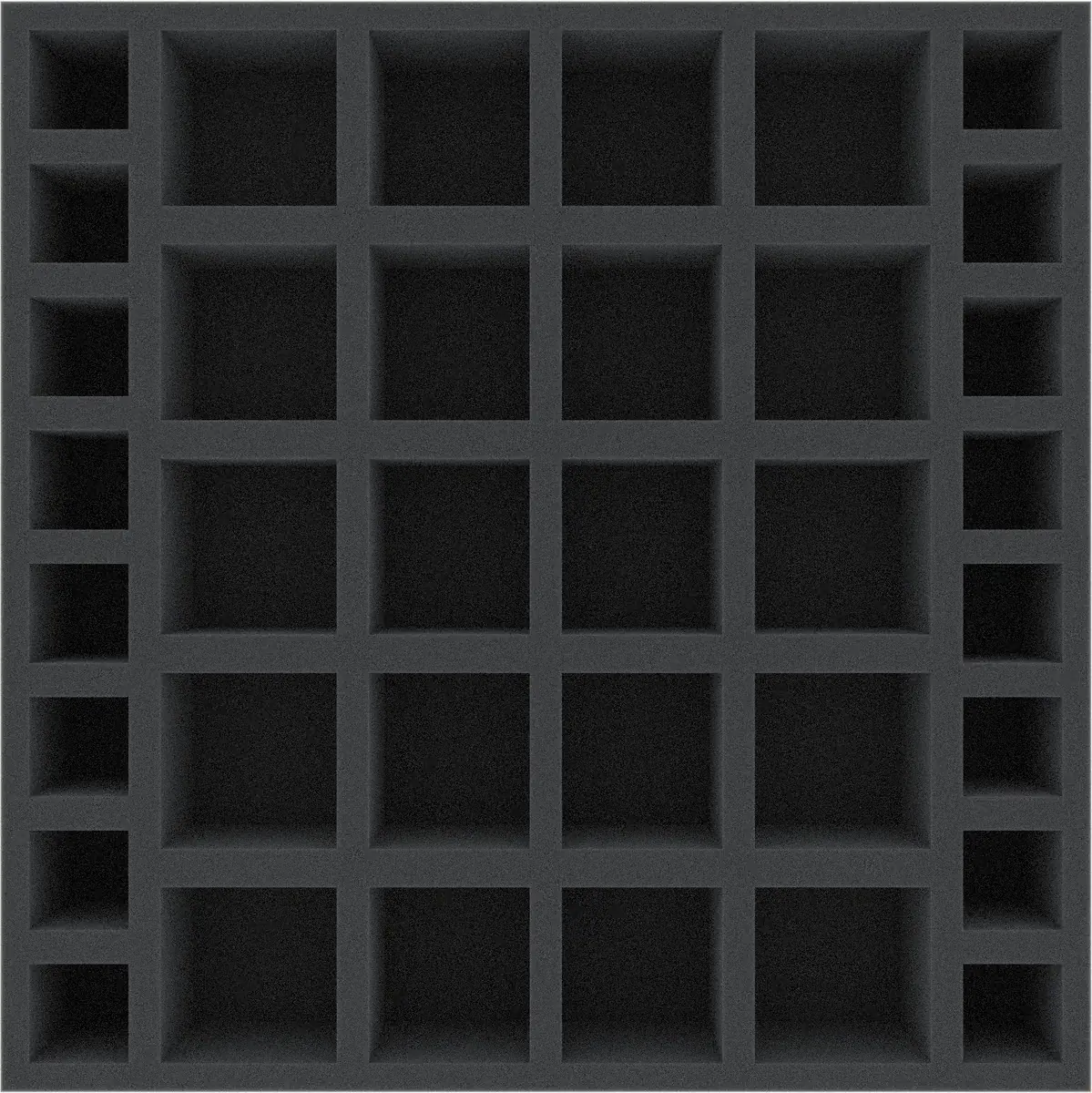 AFGK055BO 285 mm x 285 mm x 55 mm foam tray for board games with 36 compartments