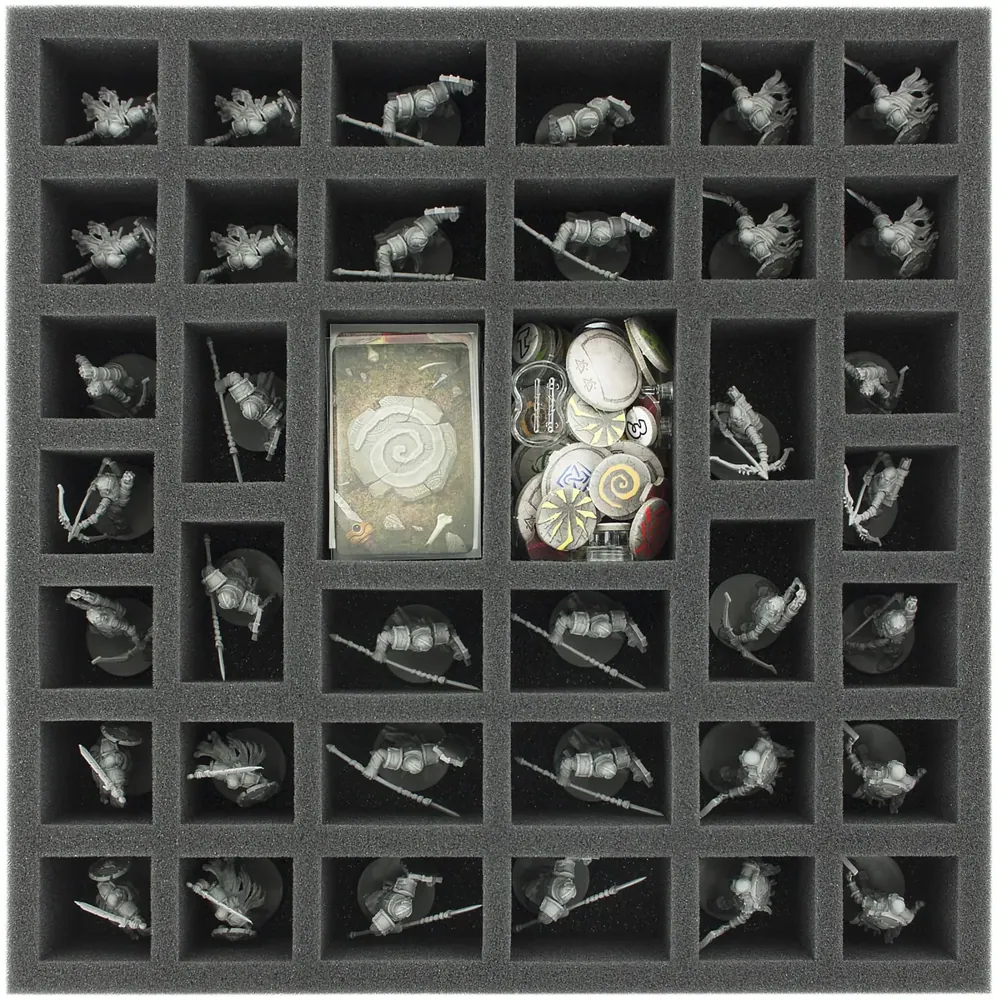 AFJX055BO 55 mm foam tray for Runewars Miniatures Game - Infantry