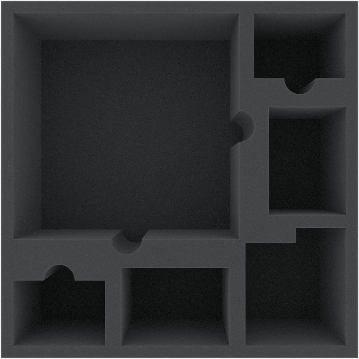 AFLC100BO 285 mm x 285 mm x 100 mm foam tray for board games - 6 compartments