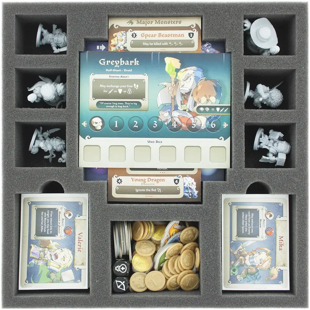 AGHR050BO 50 mm foam tray with 10 compartments for Masmorra