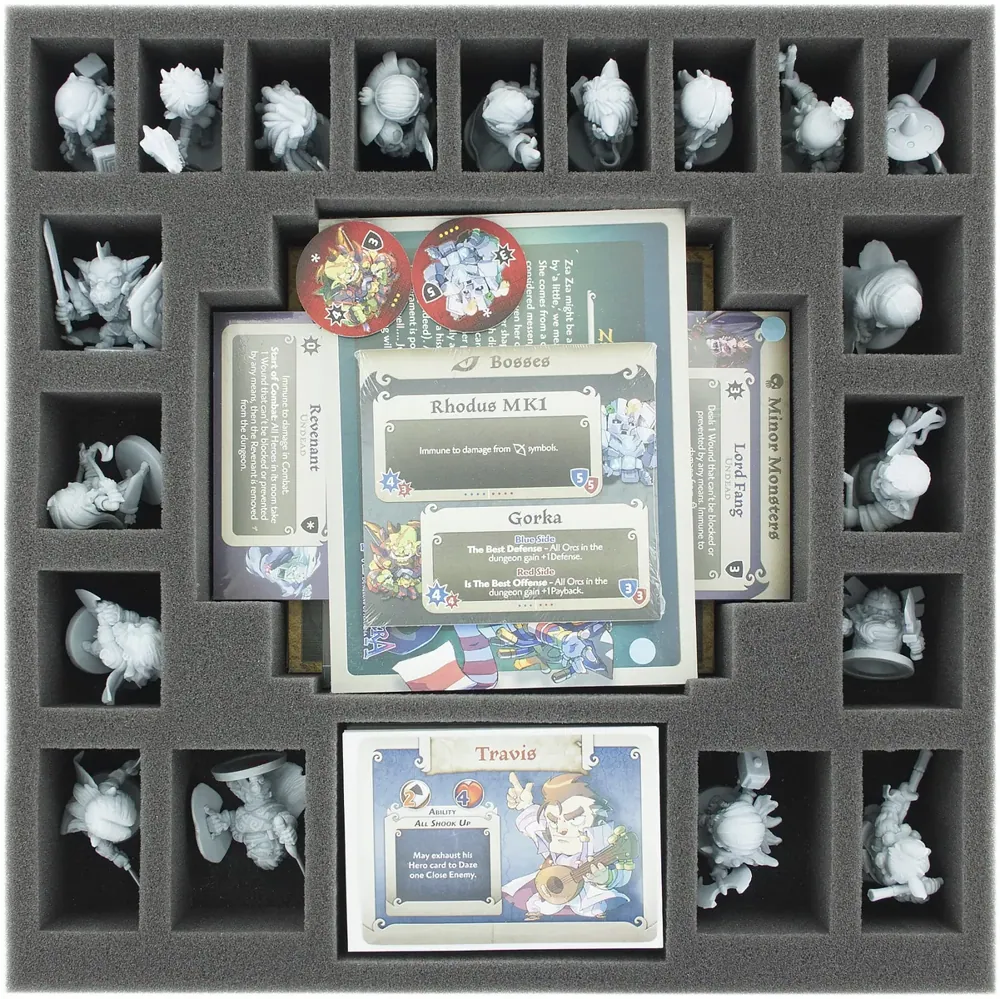 AGHT050BO 50 mm foam tray with 21 compartments for Masmorra