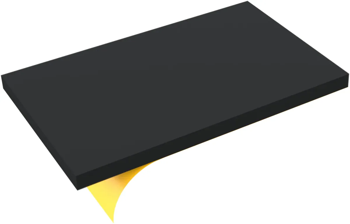 550 mm x 350 mm x 30 mm PE rigid foam sheet / polyethylene foam mat - self-adhesive