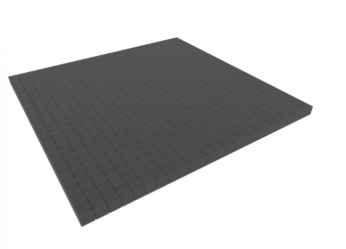 1000 mm x 1000 mm x 20 mm - Raster 20 mm - Pick and Pluck / Pre-Cubed foam tray
