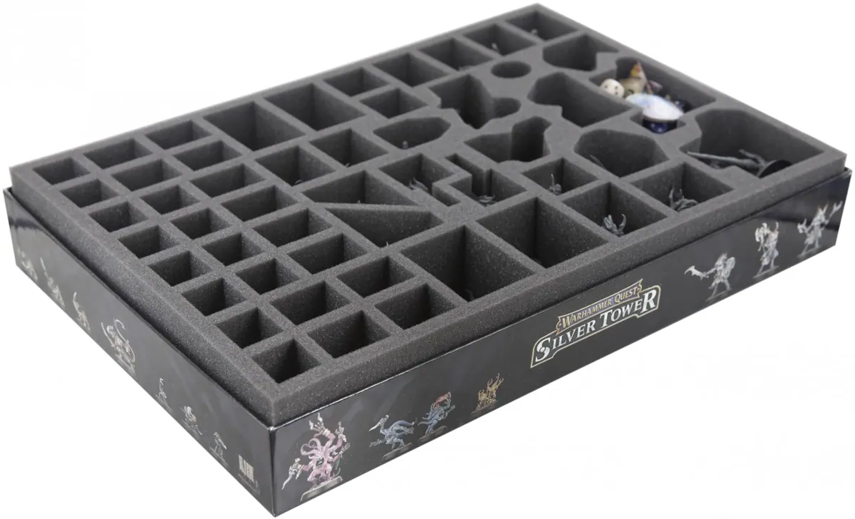 Foam tray value set for Warhammer Quest - Silver Tower board game box