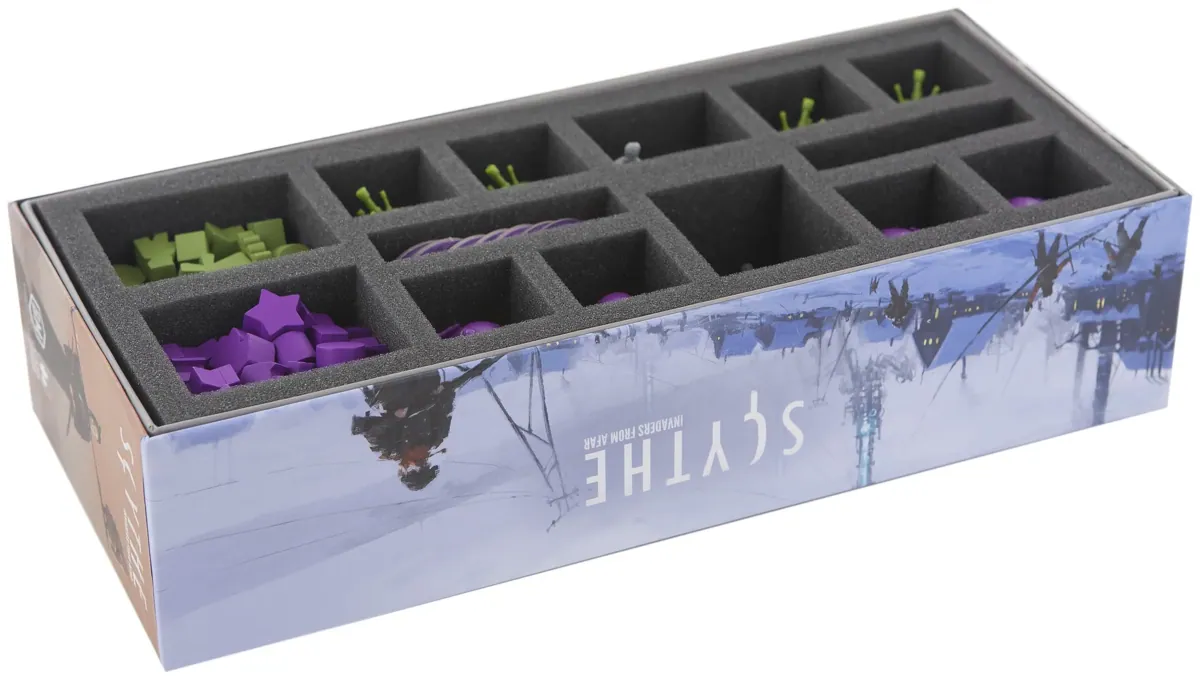 Foam tray for Scythe expansion Invaders from Afar with 14 compartments