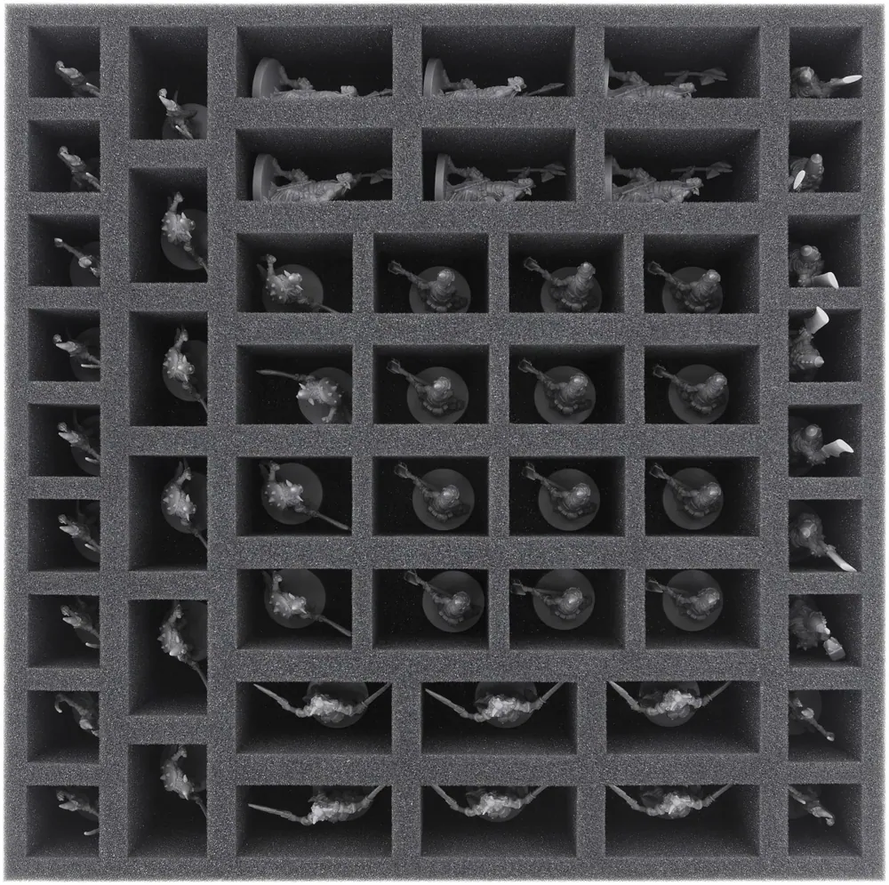 BHKX055BO 55 mm foam tray with 52 compartments for Massive Darkness - Units