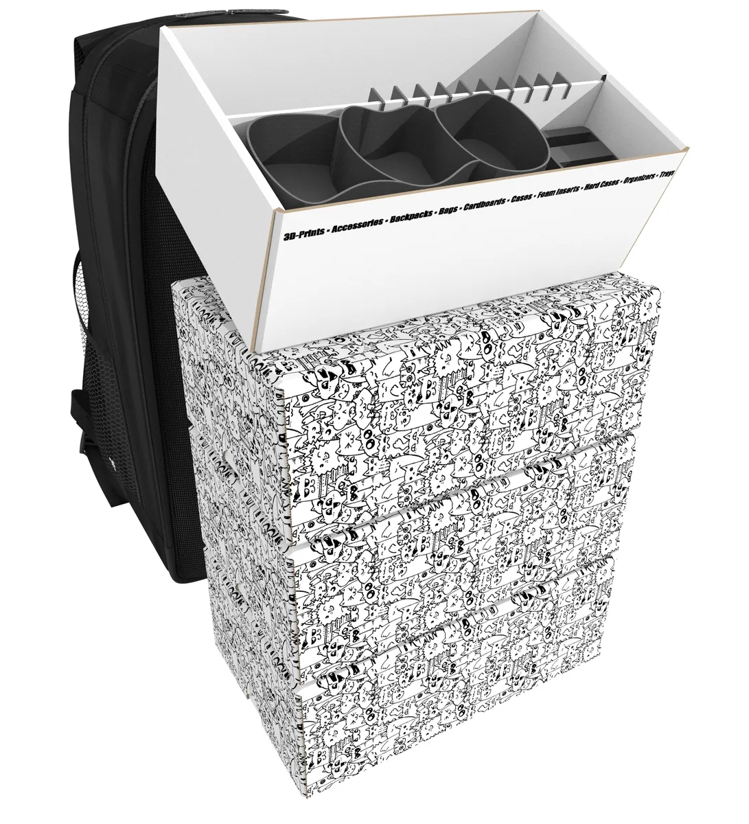 Feldherr Backpack + 4 Storage Boxes TCHS105 for Marvel Champions