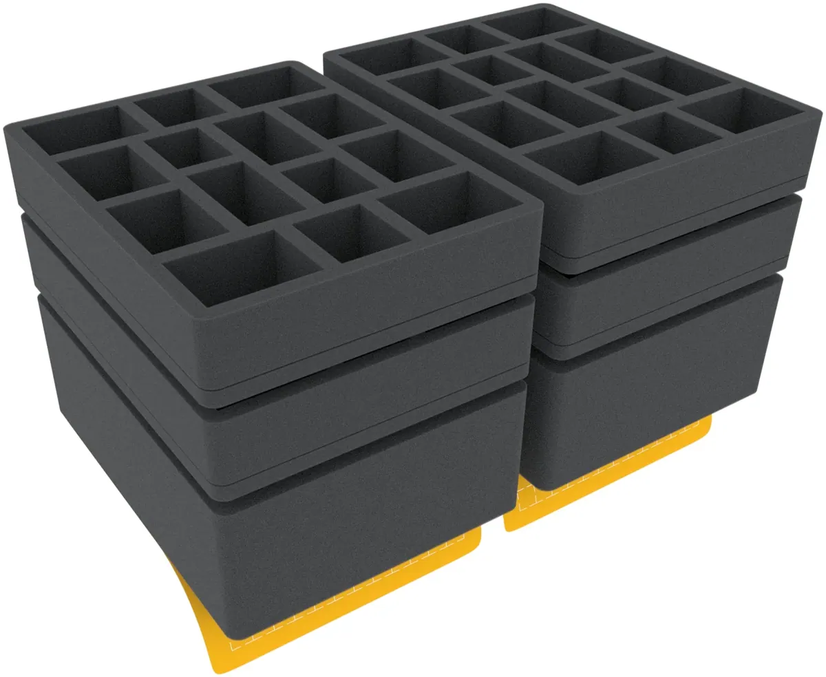 Feldherr foam set for Citadel Crusade Figure Case - 56 Miniatures + 2 Pick and Pluck trays for tanks/monsters
