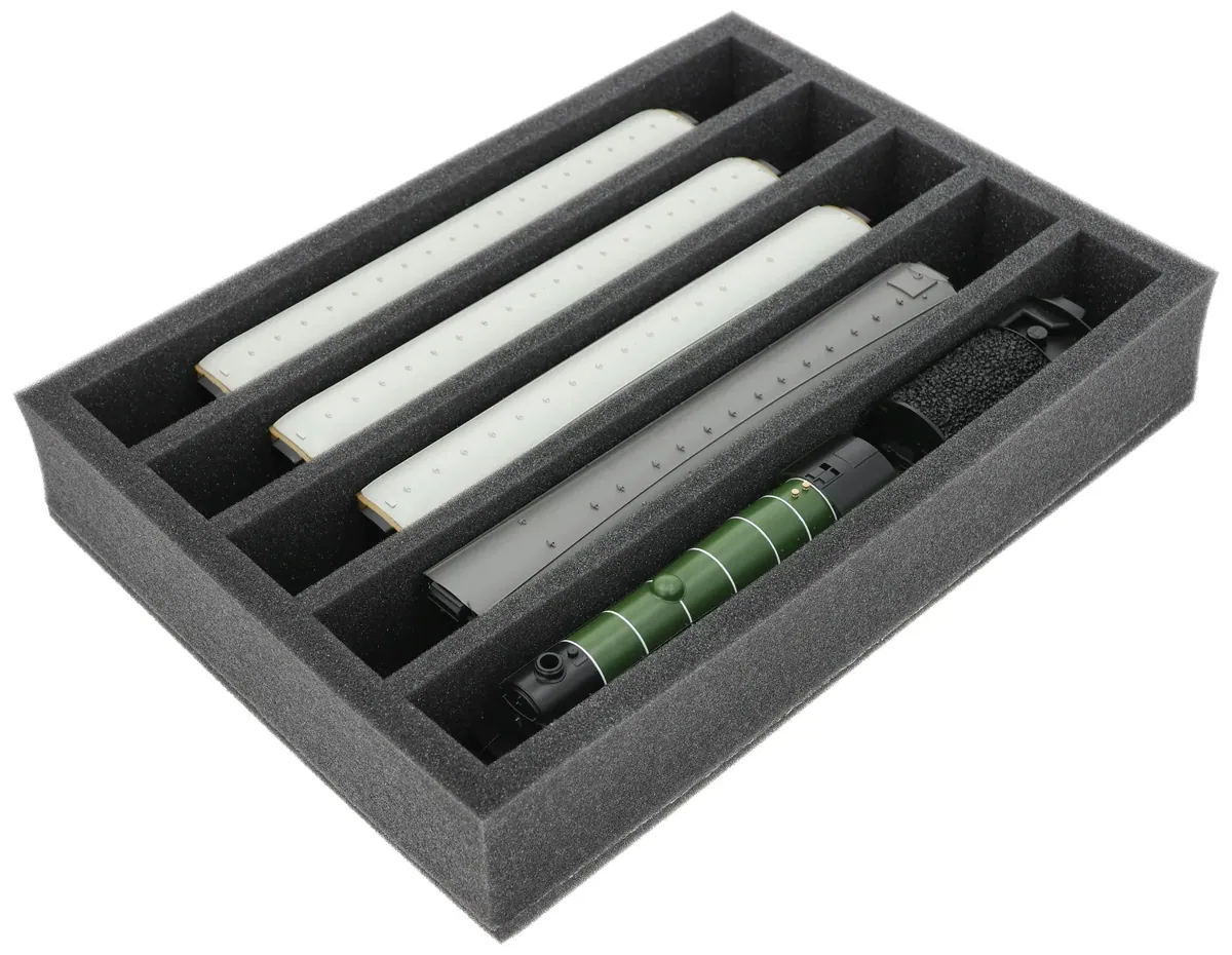 DD065A002 Feldherr foam insert for model railway - 00 scale - 5 compartments - for upright storage