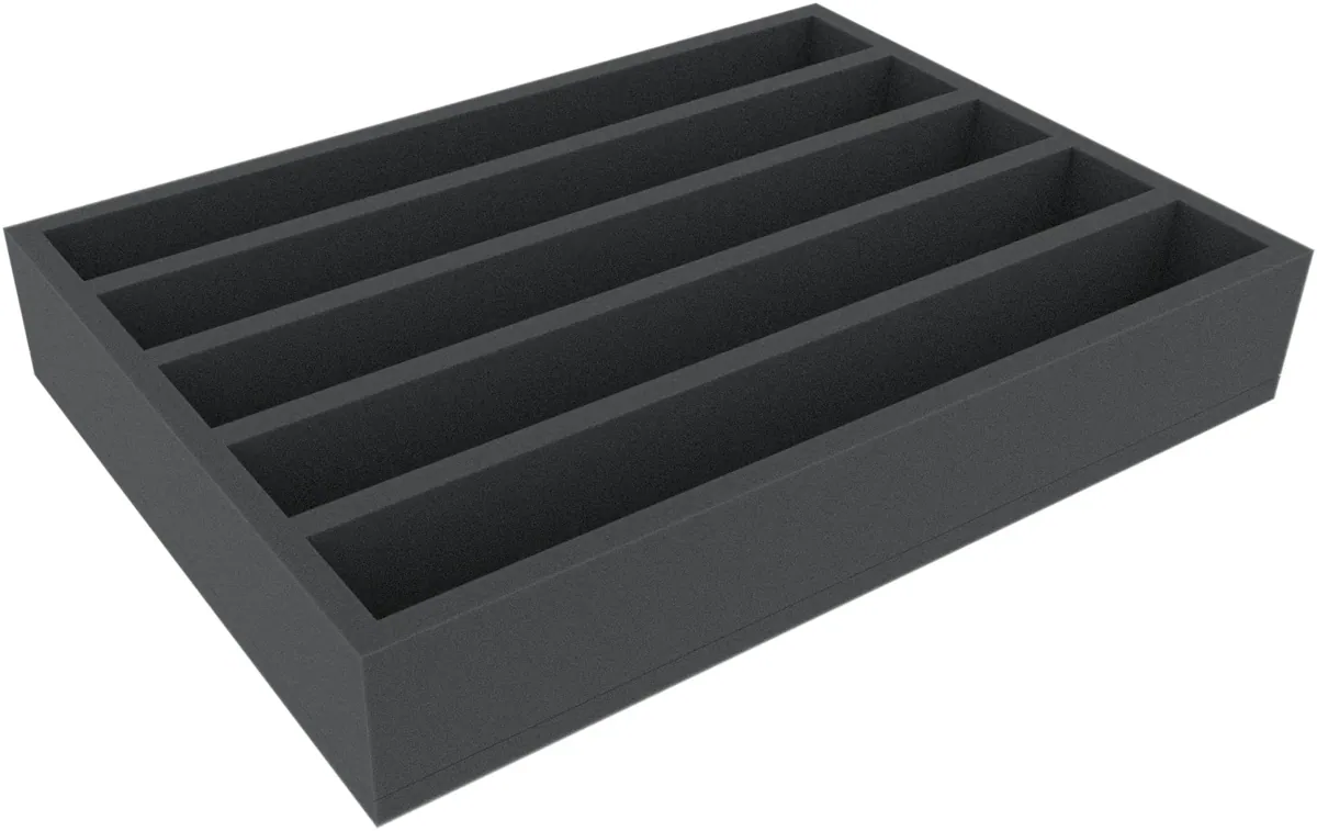 DDMFMN065BO 360 mm x 260 mm x 65 mm foam tray with 5 compartments