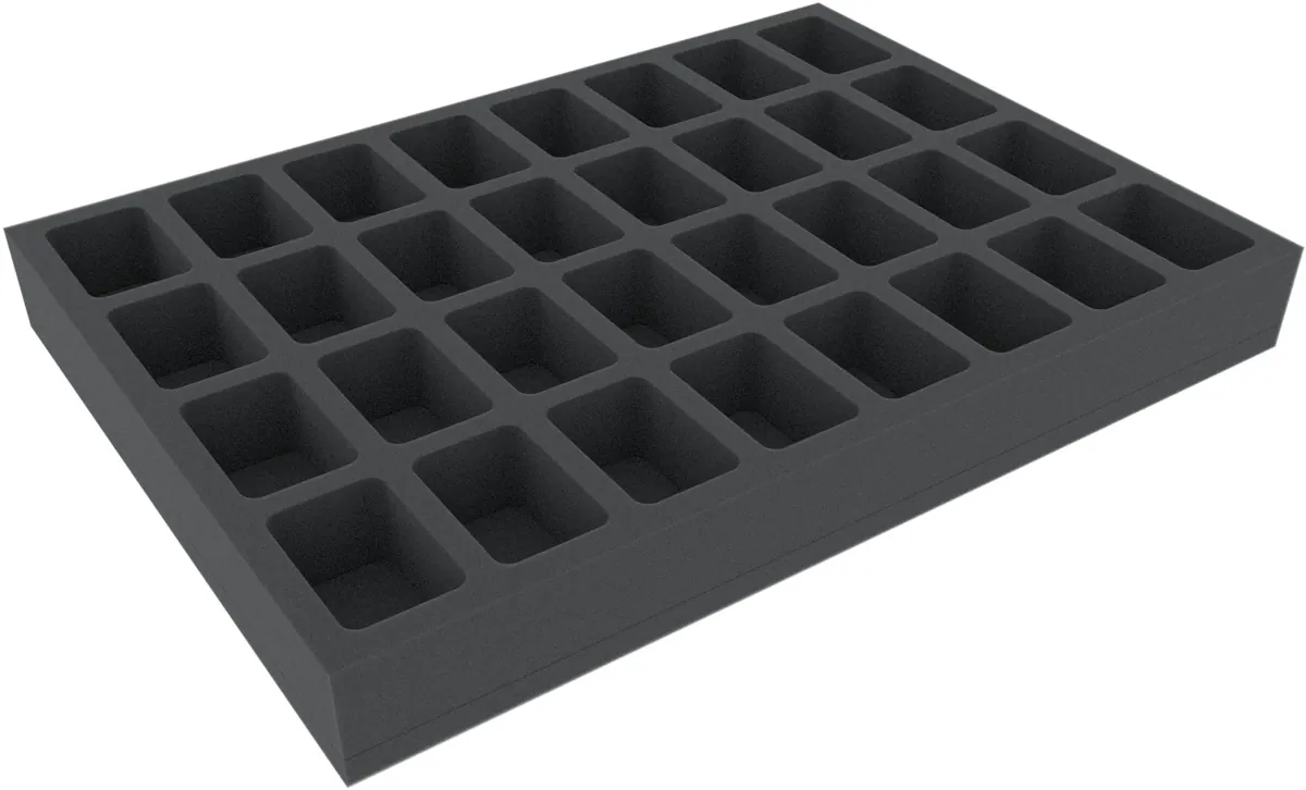 DDMFOJ040BO 360 mm x 260 mm x 40 mm foam tray with 32 compartments