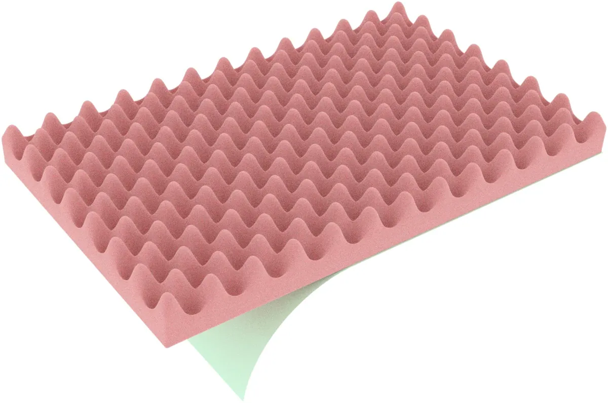DFNP020SESD 338 mm x 238 mm x 20 mm ESD convoluted foam tray, one-sided self-adhesive - electrostatic dissipative