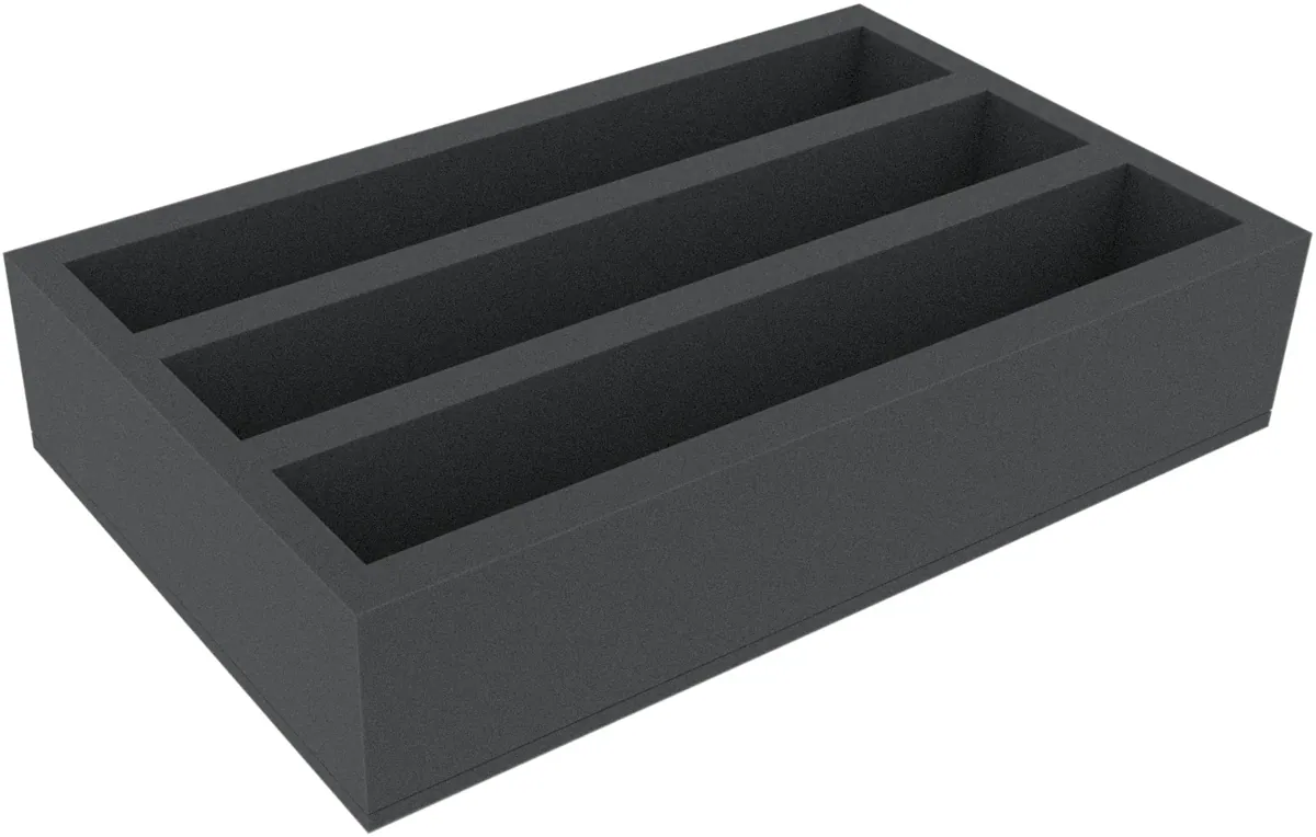 DSMEWQ0115BO 115 mm Double-Size foam tray with 3 compartments