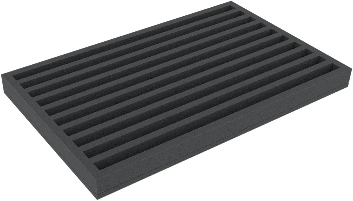 DSMEYL040BO 40 mm Double-Size foam tray with 10 compartments