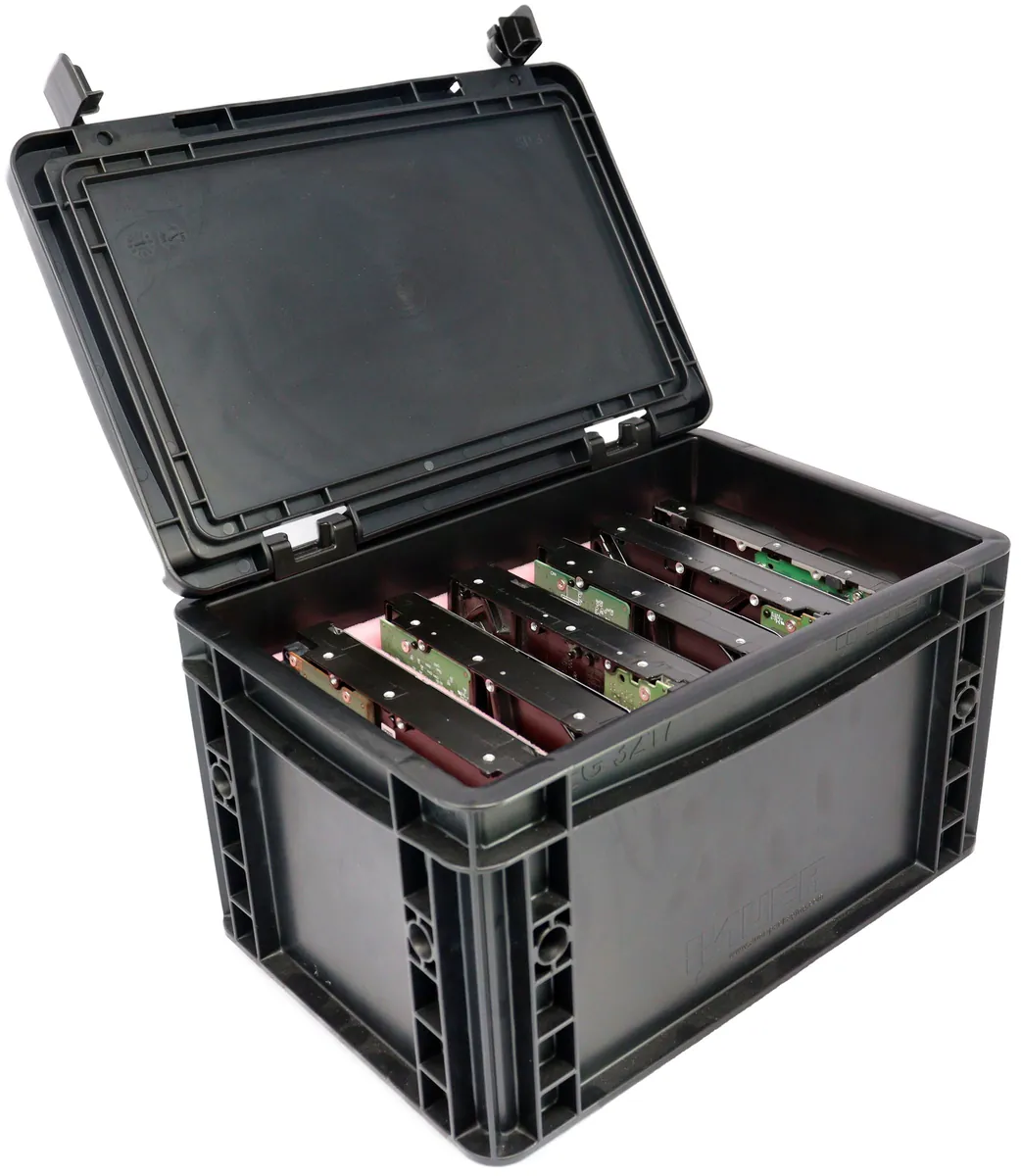 Feldherr ESD foam set + Euro Box for 3.5'' hard drives - 6 compartments