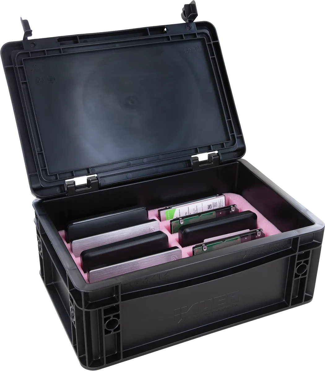 Feldherr ESD foam set + Euro Box for 2.5'' external hard drives SSD / HDD - 10 compartments