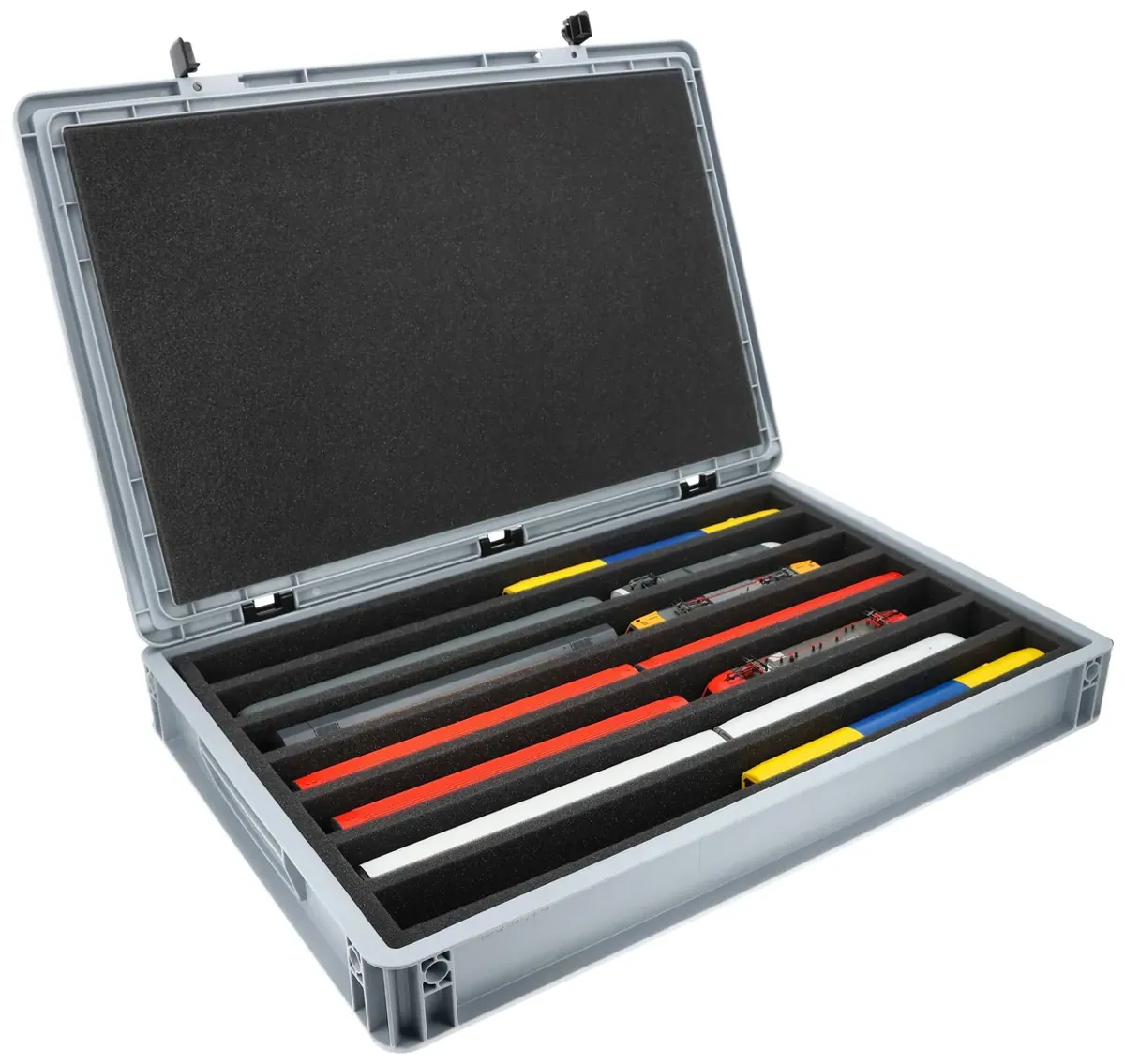 Feldherr Eurobox 60 x 40 cm Set for model railway - H0 scale - 7 compartments - foam insert for upright storage