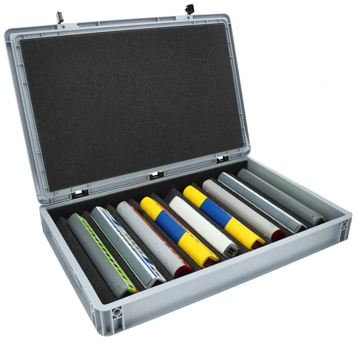 Euro Box with Zugliege - 9 compartments for H0 Gauge - for model railway locomotives, wagons and vehicles