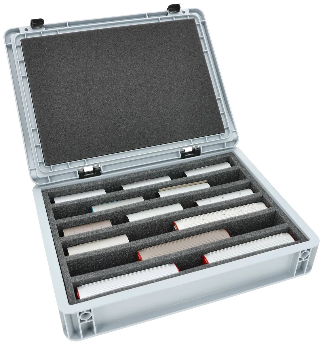 Feldherr Eurobox 40 x 30 cm Set for model railway - H0m scale - 6 compartments - foam insert for upright storage