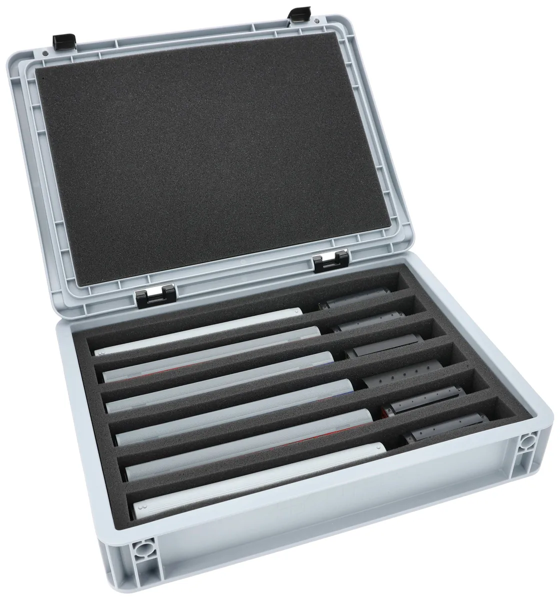 Feldherr Eurobox 40 x 30 cm Set for model railway - TT scale - 6 compartments - foam insert for upright storage
