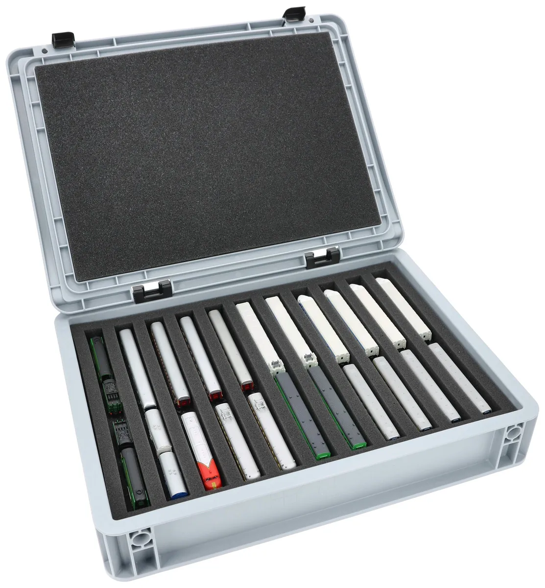 Feldherr Eurobox 40 x 30 cm Set for model railway - Z scale - 11 compartments - foam insert for upright storage