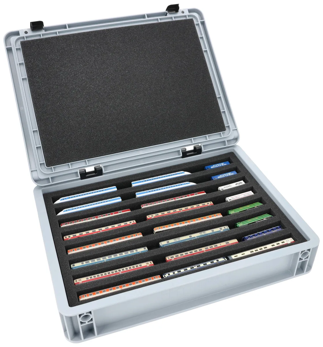 Feldherr Eurobox 40 x 30 cm Set for model railway - Z scale - 8 compartments - foam insert for horizontal storage