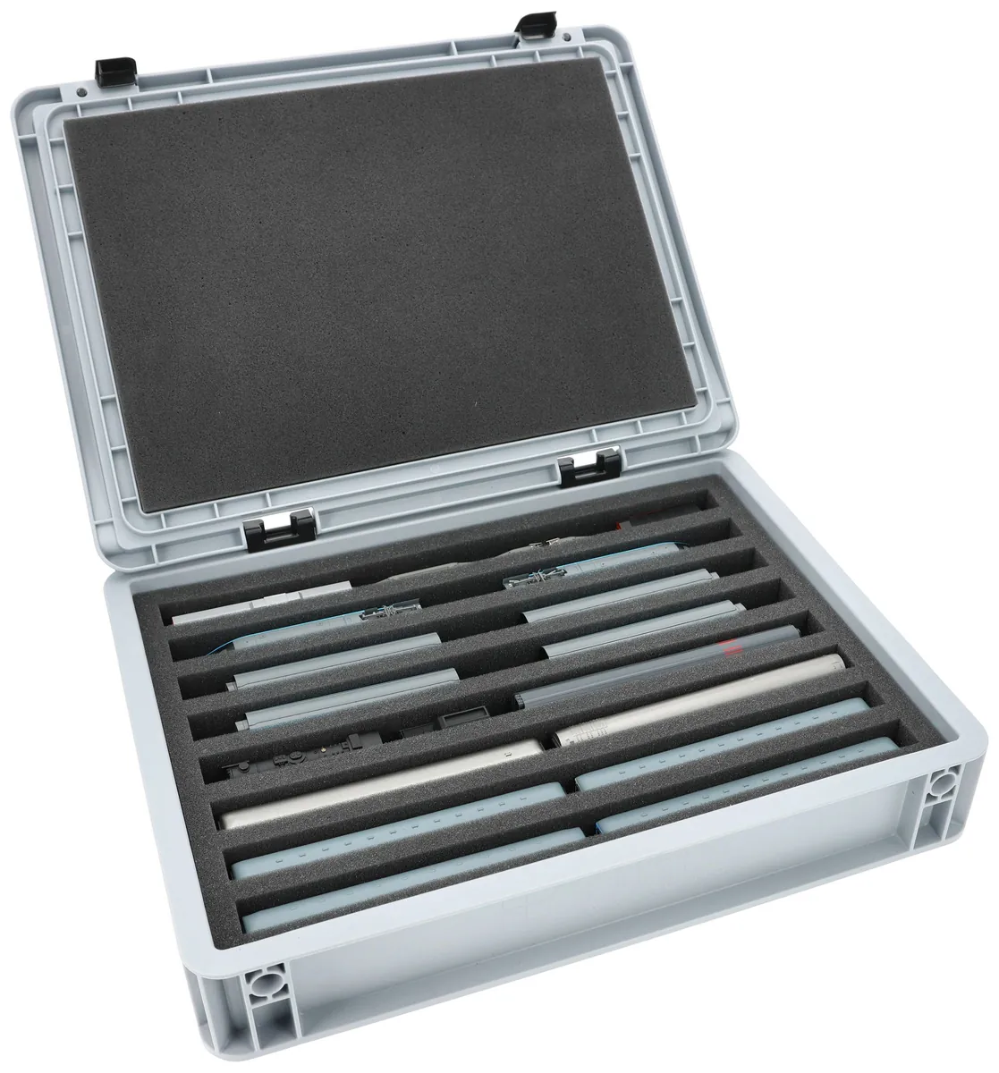 Feldherr Eurobox 40x30 Set for model railway - N scale - 8 compartments - foam insert for upright storage