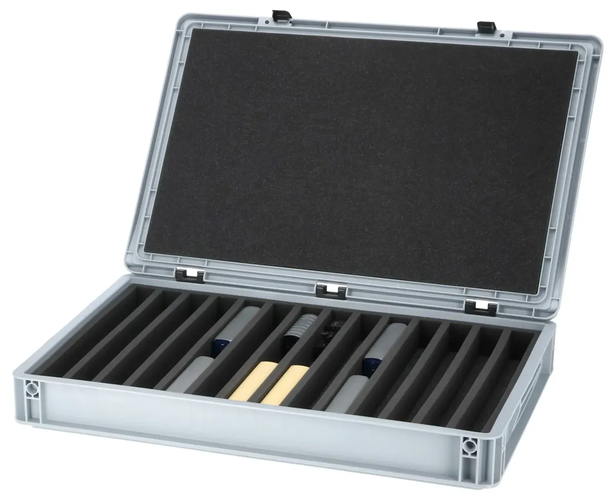 Feldherr Eurobox 60 x 40 cm Set for model railway - H0e scale - 14 compartments - foam insert for upright storage