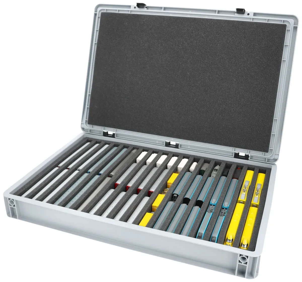 Feldherr Eurobox 60 x 40 cm Set for model railway - N scale - 18 compartments - foam insert for upright storage