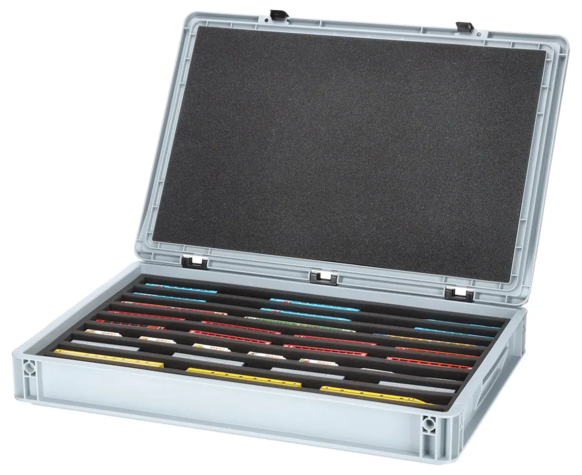 Feldherr Eurobox 60 x 40 cm Set for model railway - N scale - 9 compartments - foam insert for horizontal storage