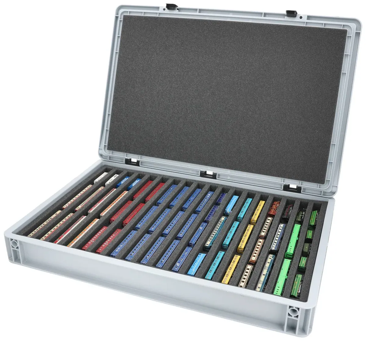 Feldherr Eurobox 60 x 40 cm Set for model railway - Z scale - 18 compartments - foam insert for horizontal storage