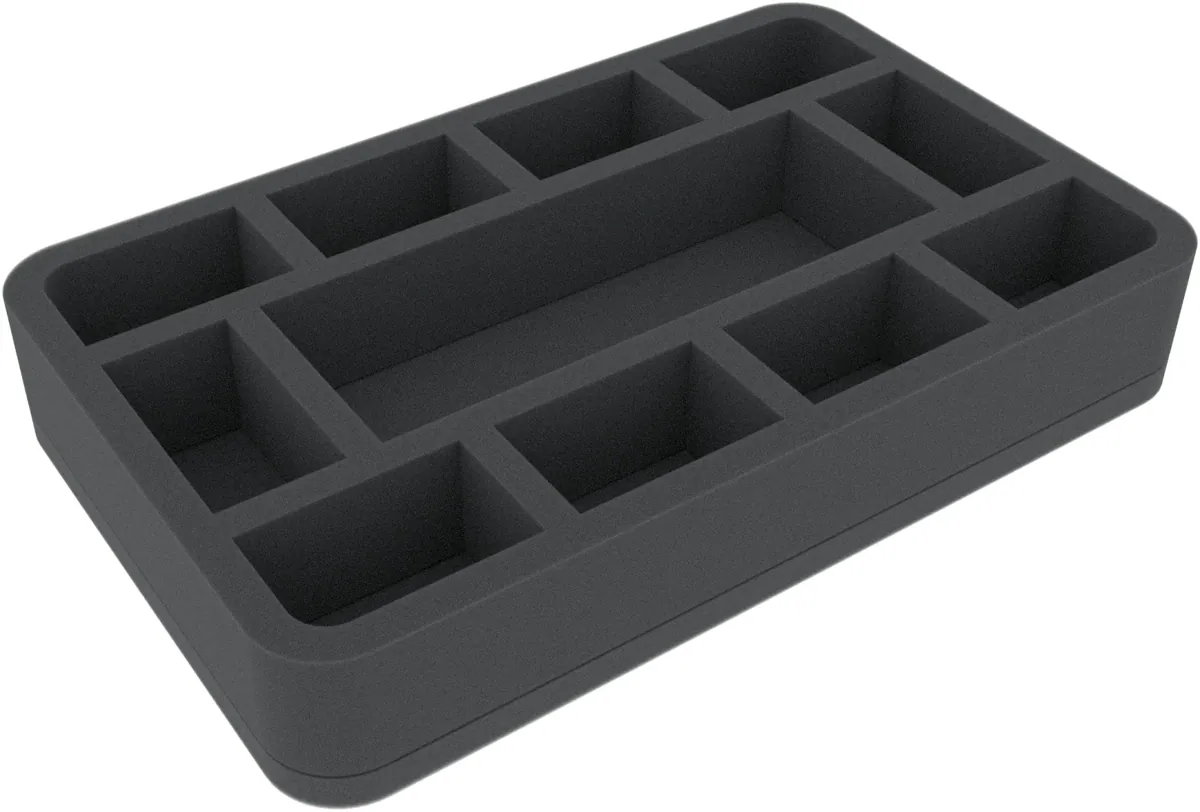 HSMEWX045BO 45 mm Half-Size foam tray with 11 compartments