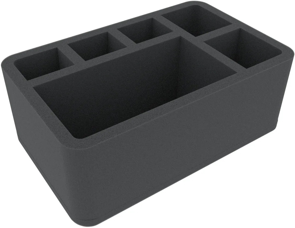HSMFAK100BO 100 mm Half-Size foam tray with 6 compartments