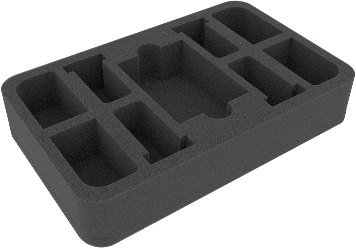 HSMFAV050BO 50 mm Half-Size foam tray with 9 compartments