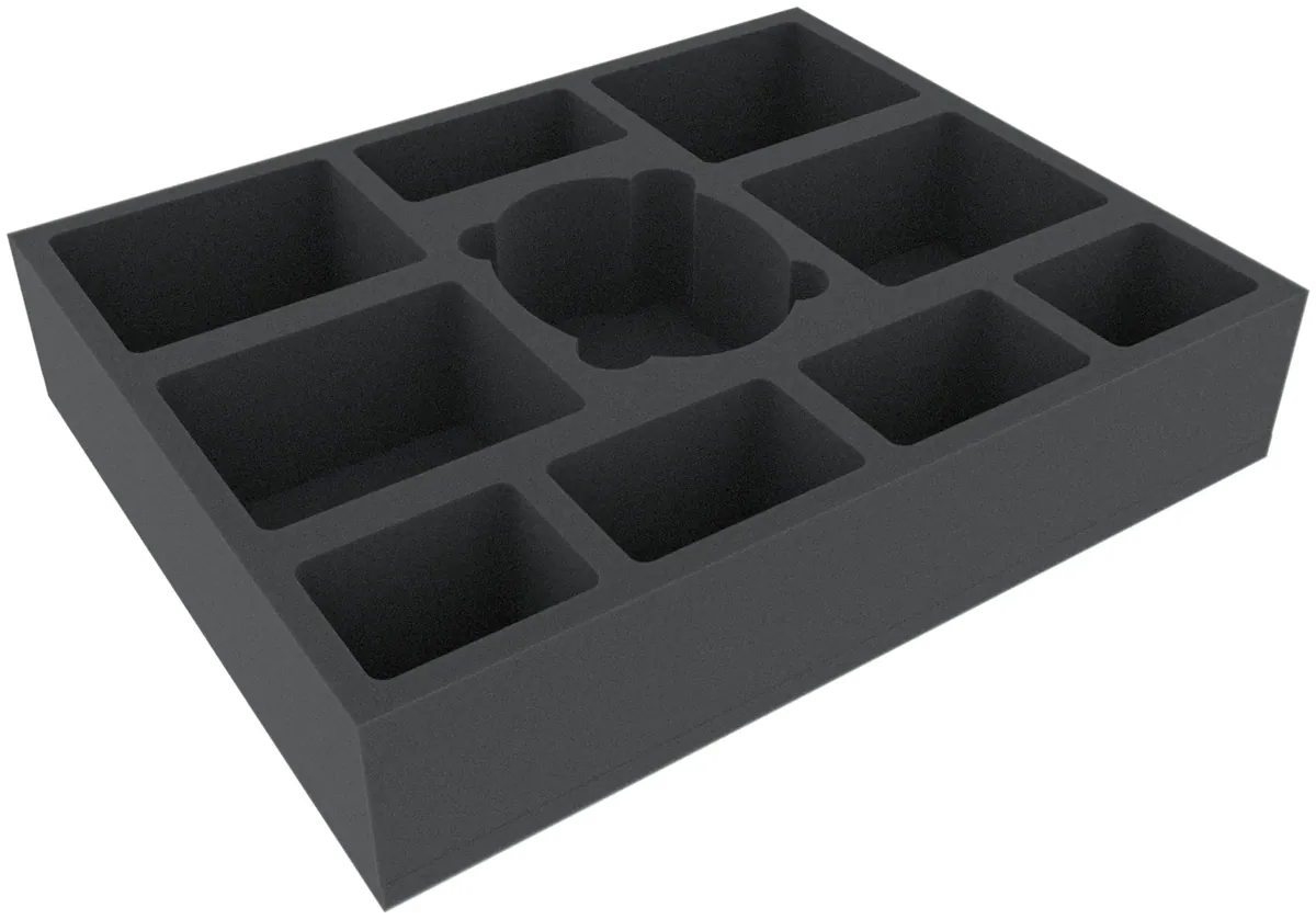 FSMFBI070BO 70 mm Full-Size foam tray with 10 compartments