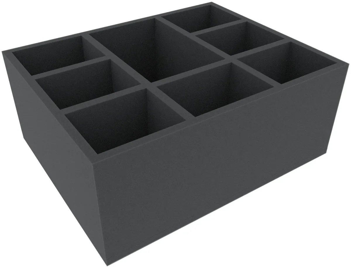 FSMFBN140BO 140 mm Full-Size foam tray with 8 compartments