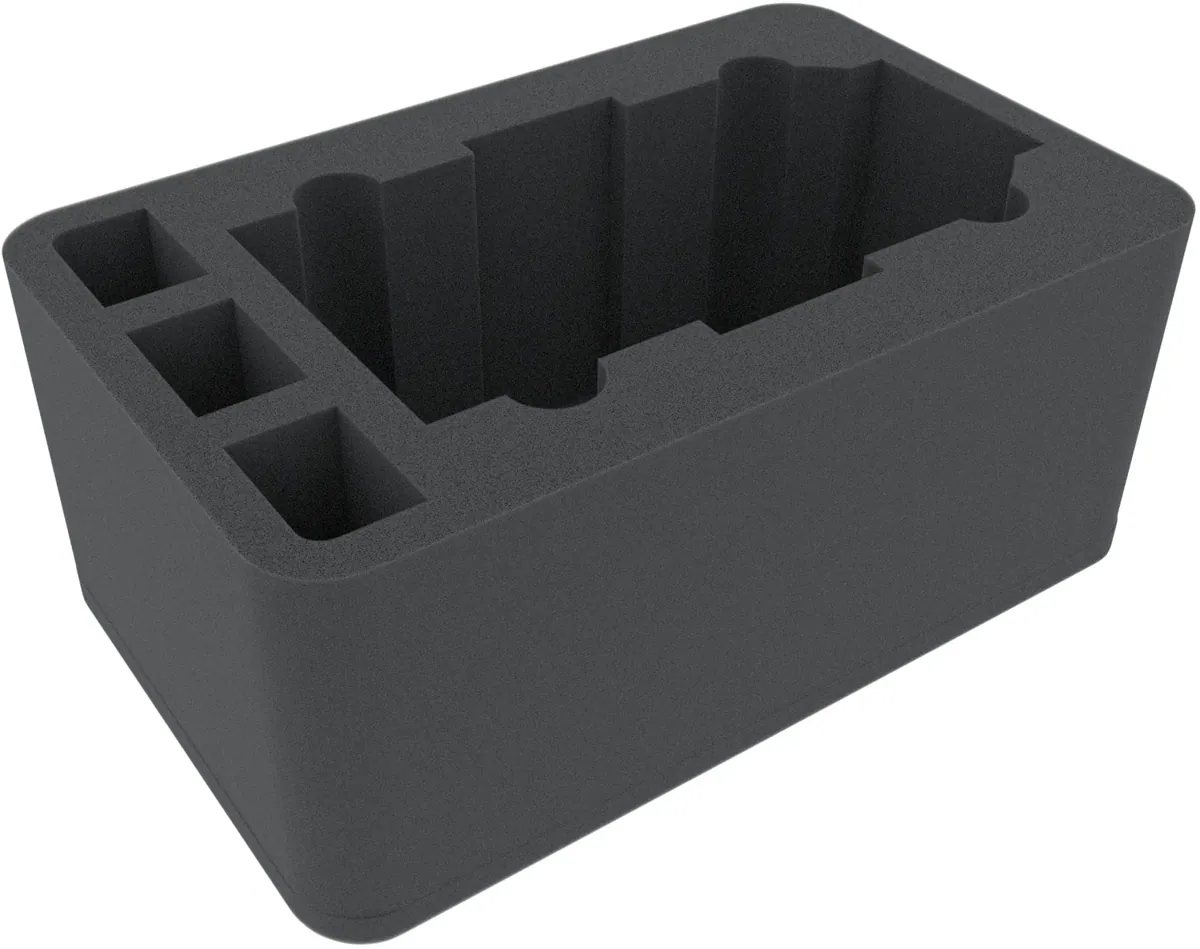 HSMFDL115BO 115 mm Half-Size foam tray with 4 compartments