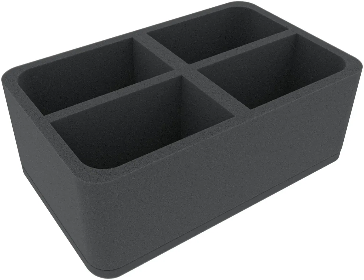 HSMFEA100BO 100 mm Half-Size foam tray with 4 compartments