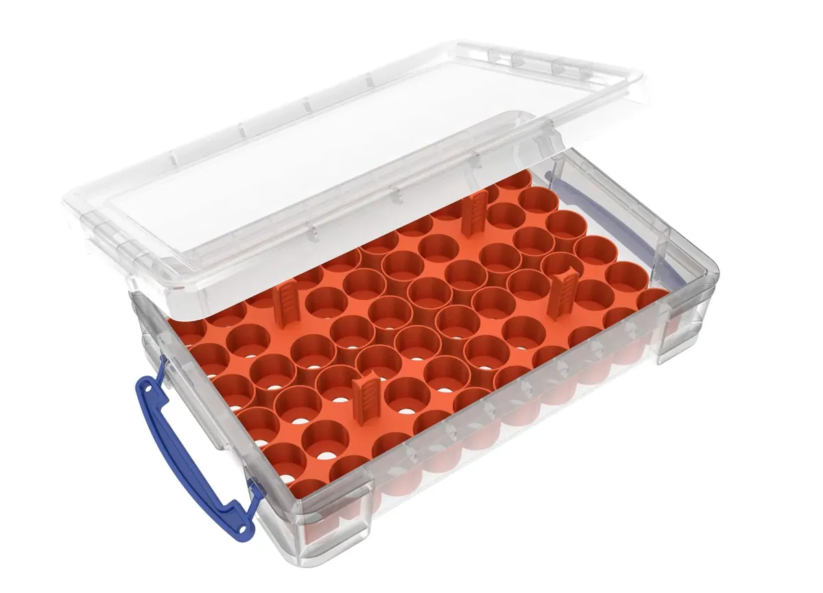 Feldherr paint rack set for 4L Really Useful Boxes - 56 Citadel Paint Pots (18ml / 24ml)