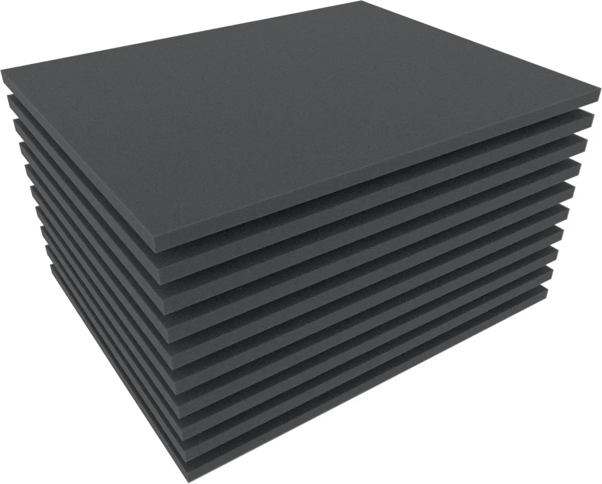 FS010B10 10 pcs. Set 10 mm Figure Foam Tray full-size Bottom / Topper