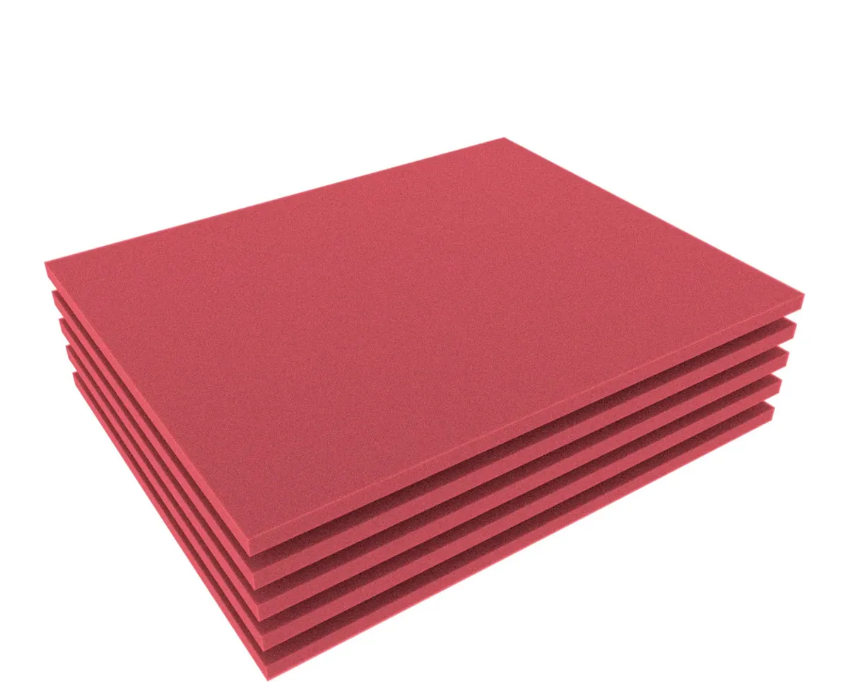 FS010Bred5 5pcs. 345 mm x 275 mm x 10 mm colored foam for Shadowboard red