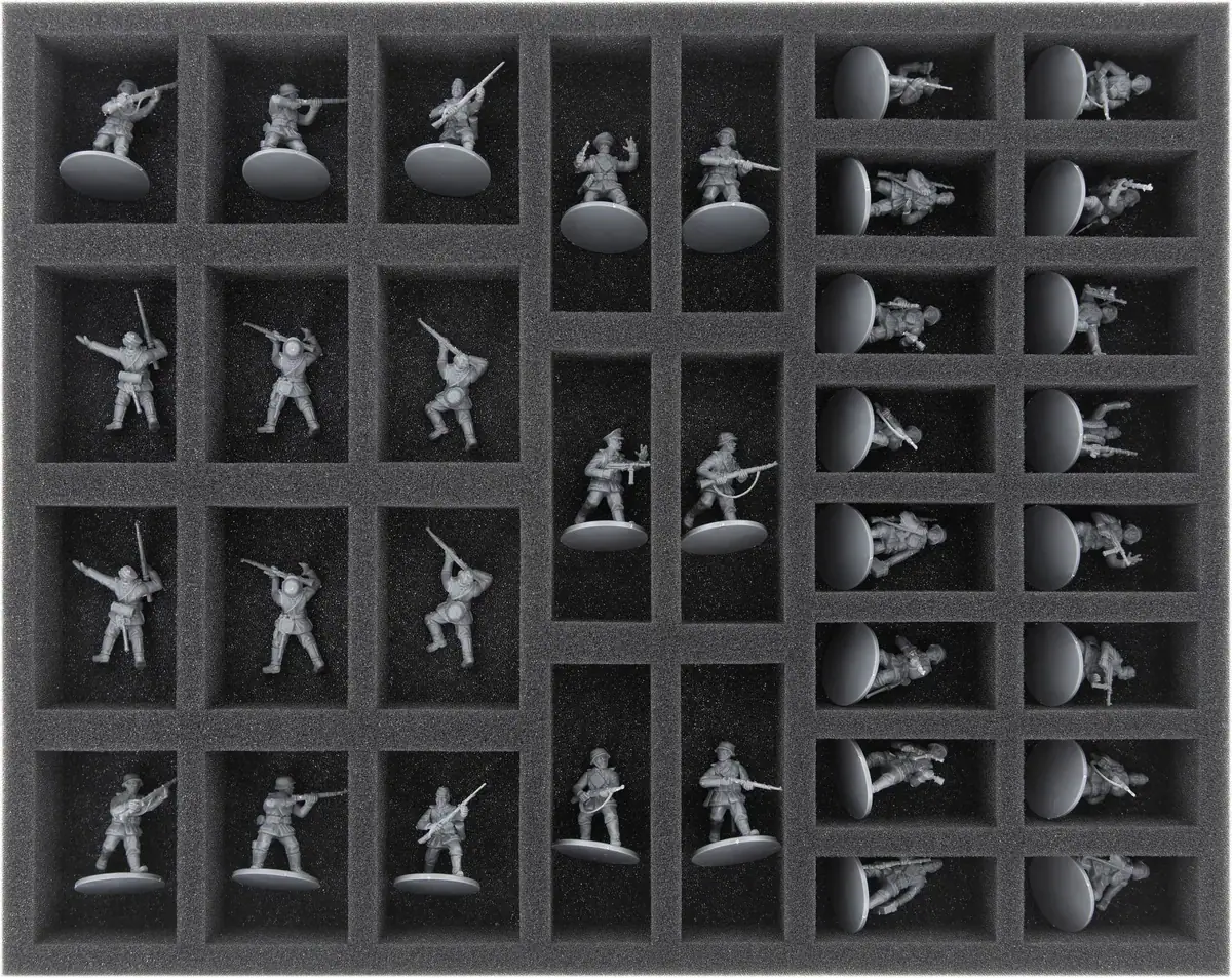 FS035BA04 Foam Tray for Bolt Action - 34 miniatures