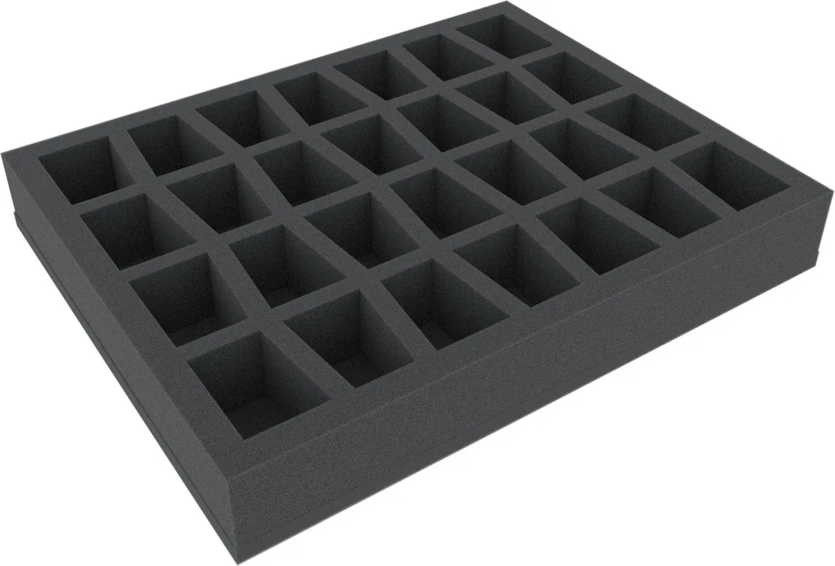 FS040C4BO 40 mm Full-Size foam tray with 28 compartments