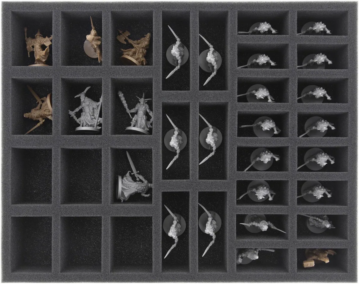 FS035MD02 35 mm full size foam tray with 34 compartments for Massive Darkness
