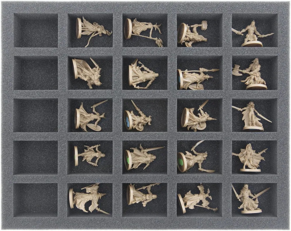 FS035MD11 35 mm full-size Figure Foam Tray with 25 large cut outs for Massive Darkness