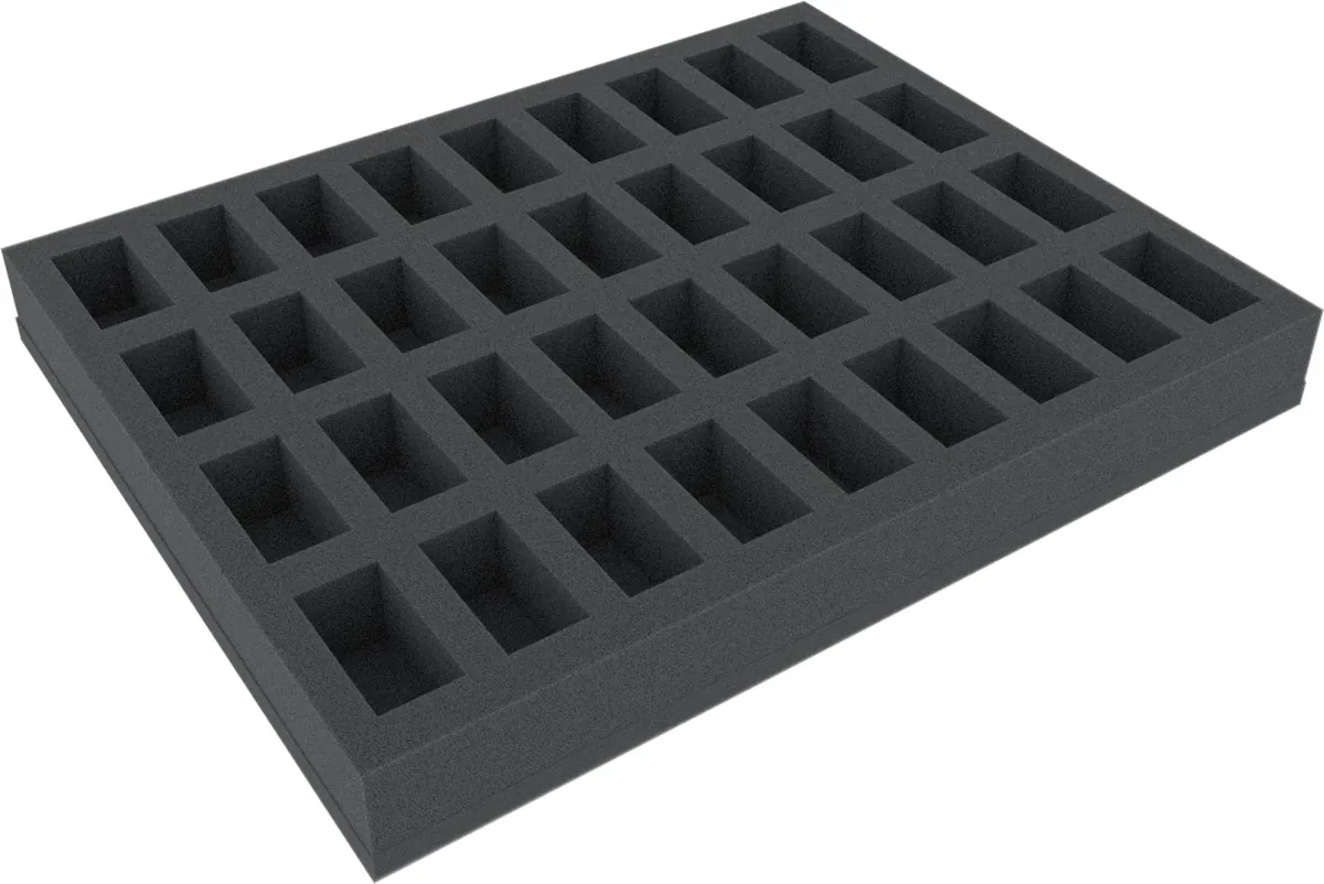 FS040BO 40 mm Full-Size foam tray with 36 compartments