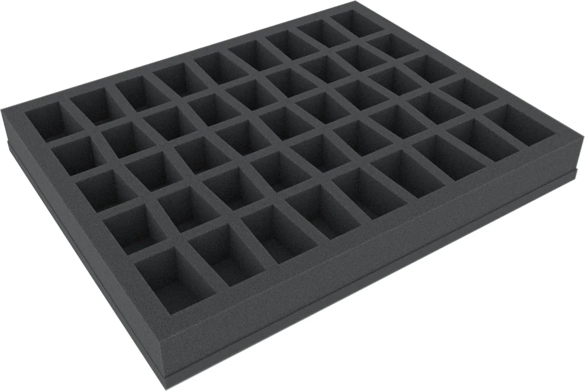 FS040C5BO 40 mm Full-Size foam tray with 45 compartments
