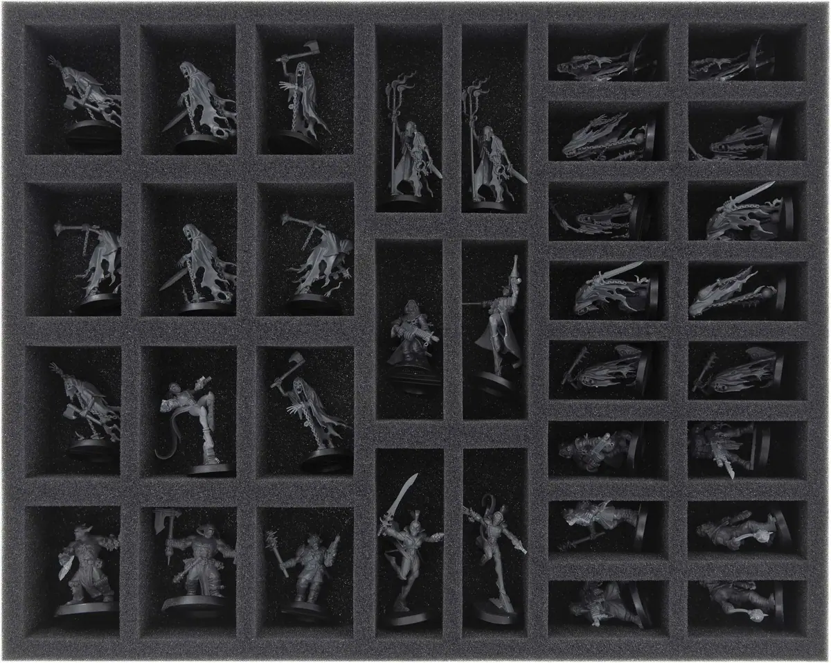 FS040WH25 40 mm foam tray for Warhammer - 34 compartments