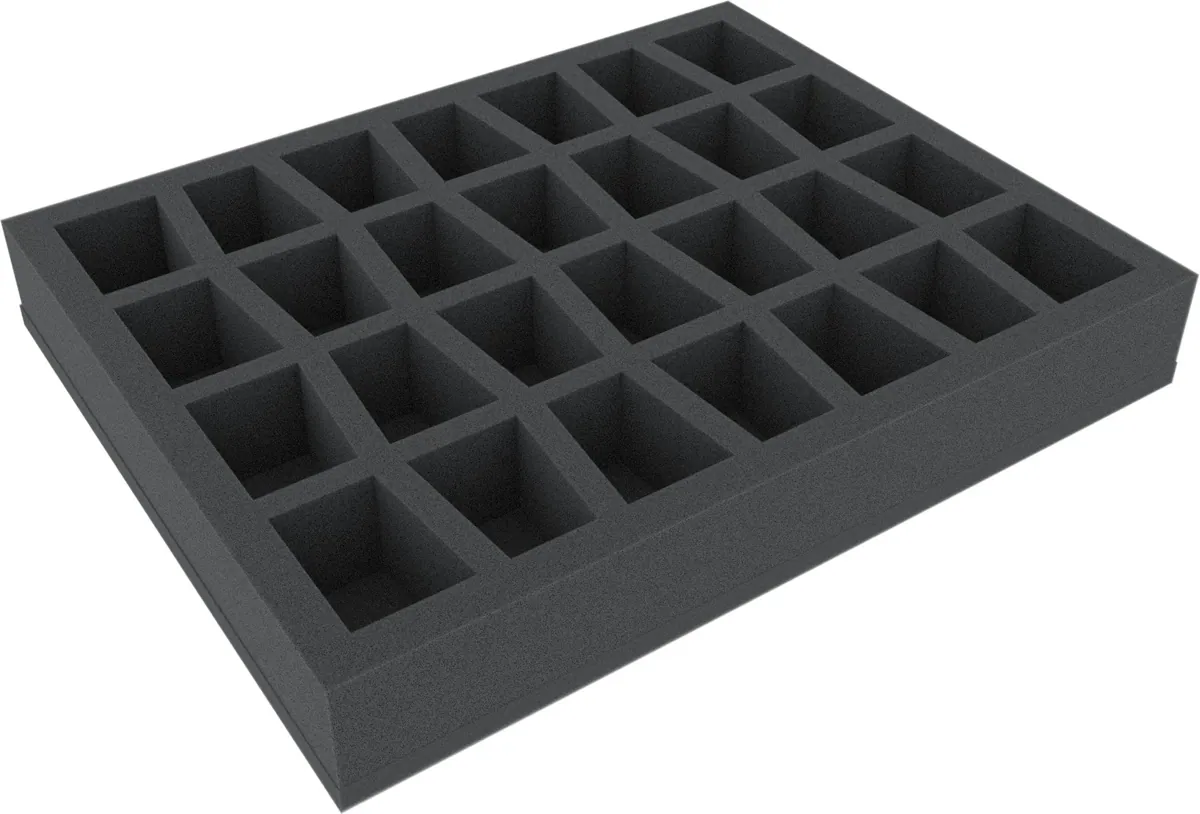 FS050C4BO 50 mm Full-Size foam tray with 28 compartments